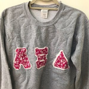 Alpha xi delta letter crewneck